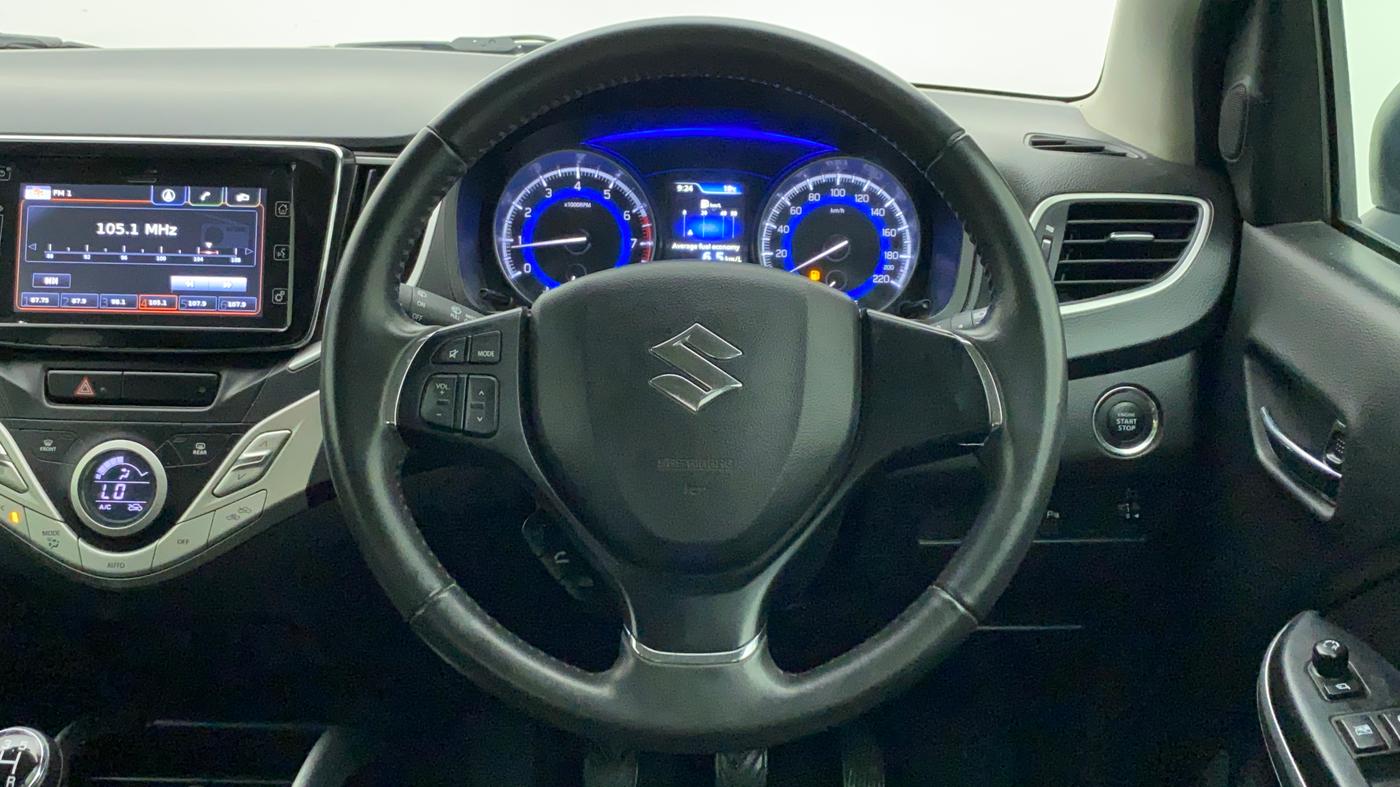 2015 Maruti Baleno ALPHA PETROL 1.2, Petrol, Manual, 14,347 km, Steering Wheel Close Up