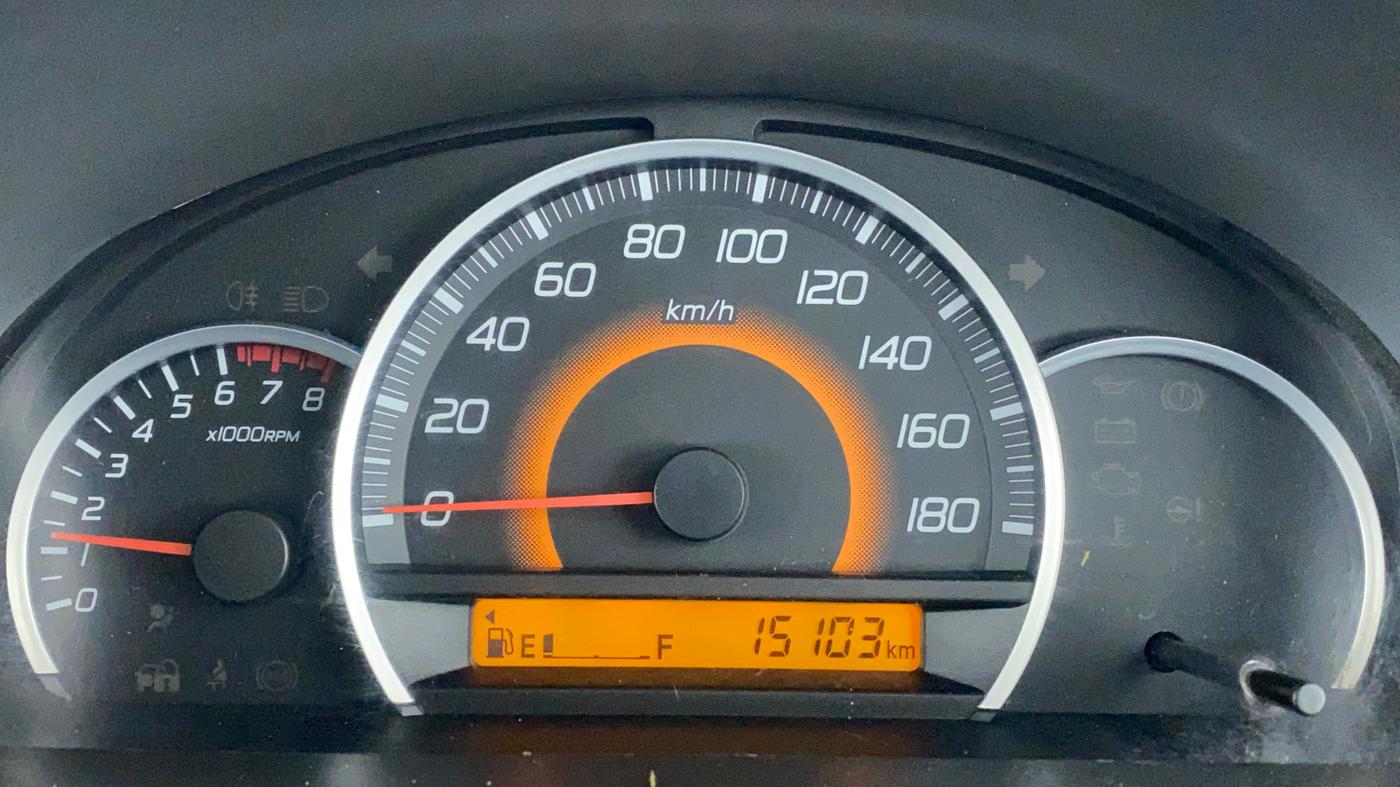 2010 Maruti Wagon R 1.0 VXI, Petrol, Manual, 15,588 km, Odometer Image