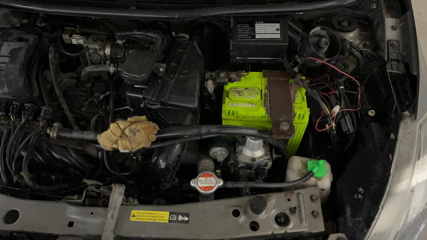 2017 Datsun Go Plus T, CNG, Manual, 70,909 km, Engine View - Left