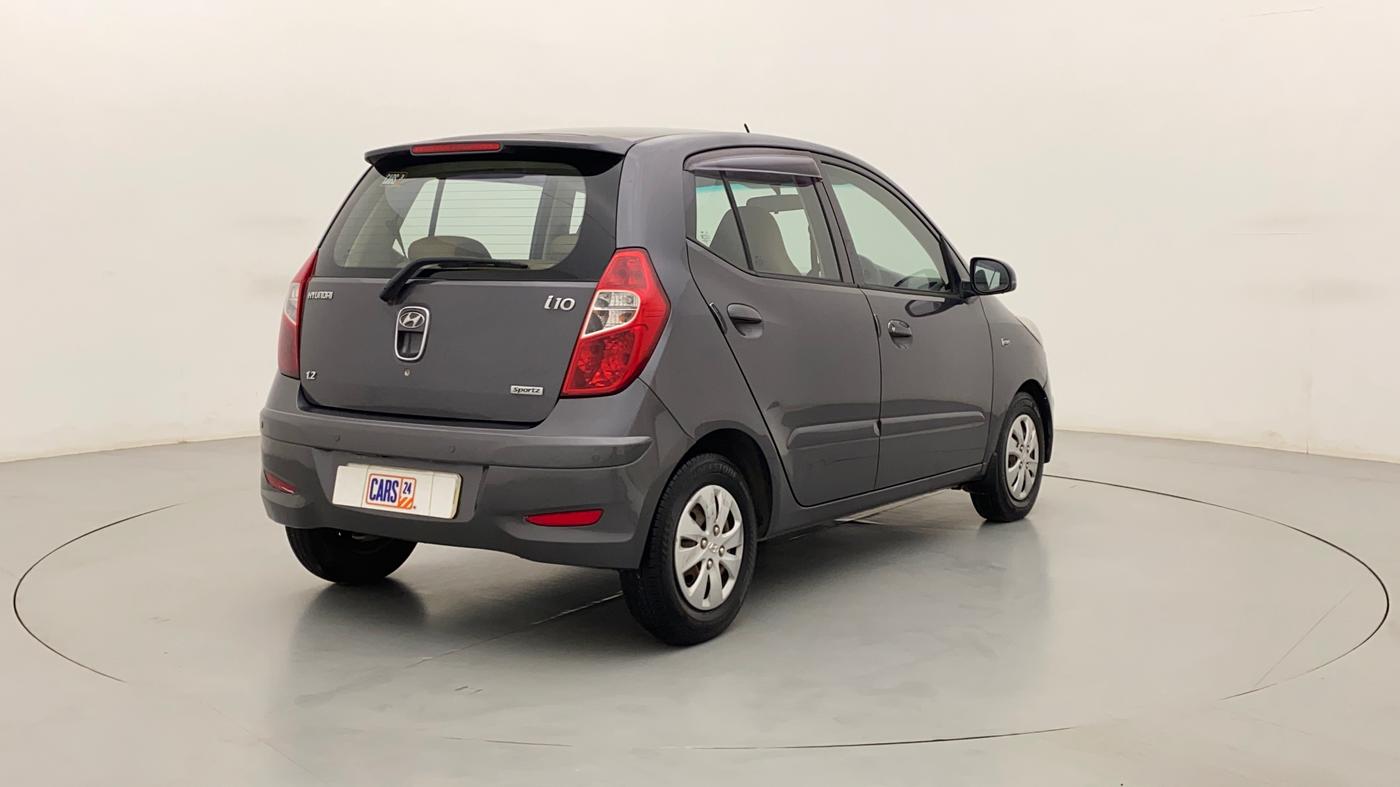 2011 Hyundai i10 SPORTZ 1.2, Petrol, Manual, 55,971 km, Right Back Diagonal