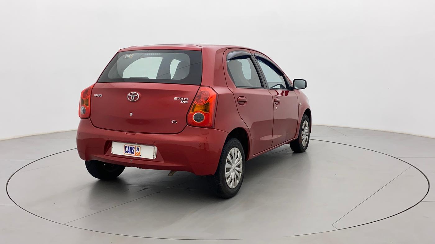 2011 Toyota Etios Liva G, Petrol, Manual, 37,609 km, Right Back Diagonal