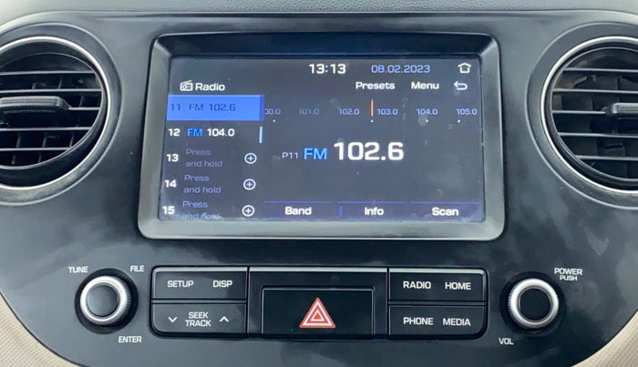 2017 Hyundai Grand i10 SPORTZ (O) 1.2 KAPPA VTVT, Petrol, Manual, 36,974 km, Infotainment System