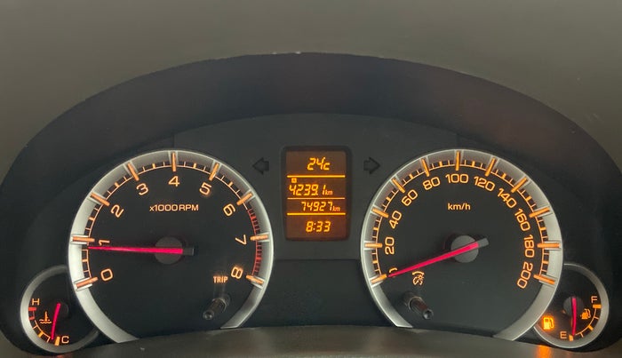 2012 Maruti Ertiga ZXI, Petrol, Manual, 74,927 km, Odometer Image