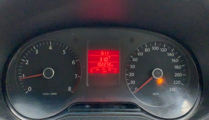 2010 Volkswagen Polo TRENDLINE 1.2L PETROL, Petrol, Manual, 1,02,504 km, Odometer Image