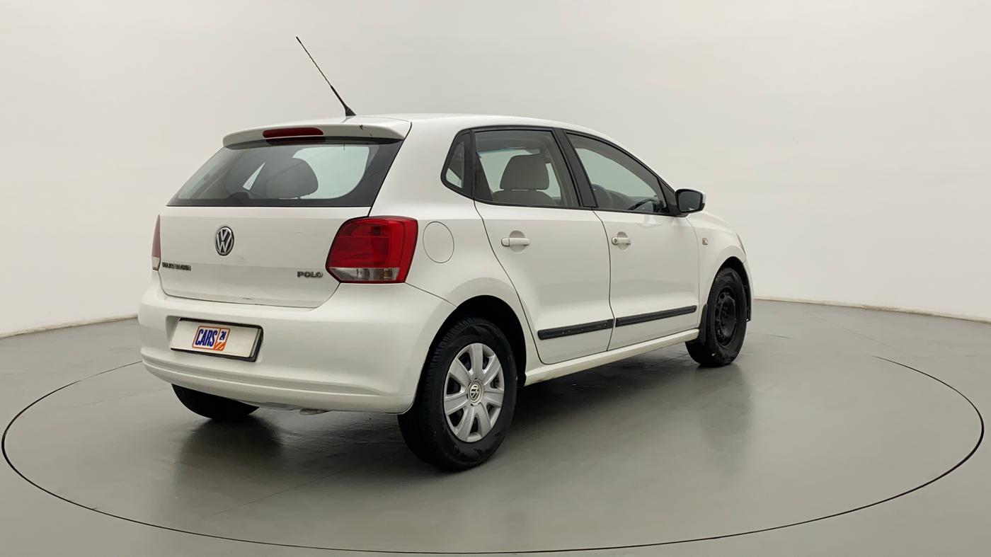 2010 Volkswagen Polo TRENDLINE 1.2L PETROL, Petrol, Manual, 1,02,504 km, Right Back Diagonal
