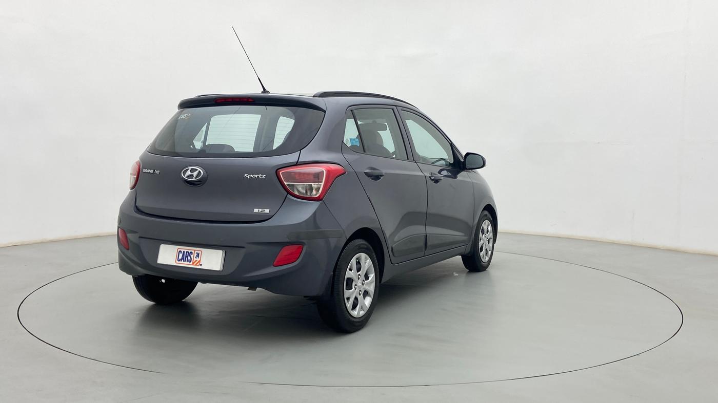 2016 Hyundai Grand i10 SPORTZ 1.2 KAPPA VTVT, Petrol, Manual, 43,566 km, Right Back Diagonal