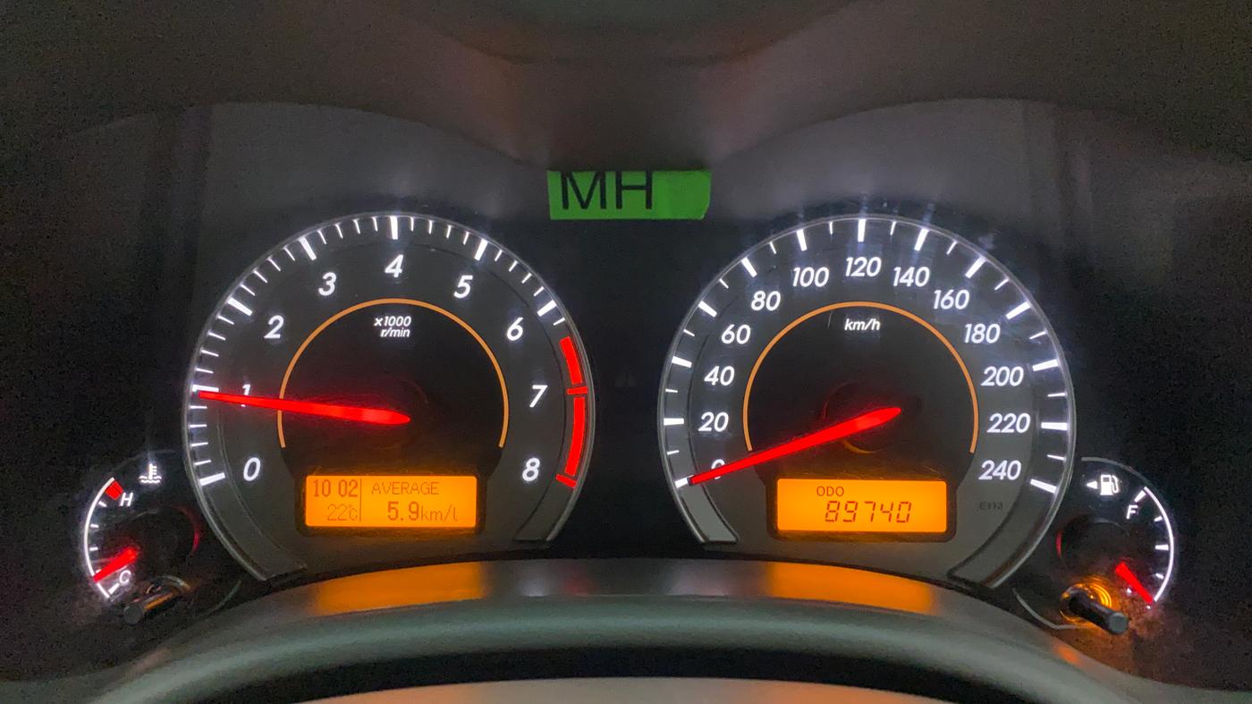 2011 Toyota Corolla Altis 1.8 G, Petrol, Manual, 89,740 km, Odometer Image