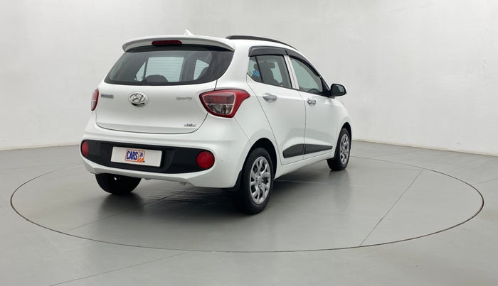2019 Hyundai Grand i10 SPORTZ 1.2 KAPPA VTVT, Petrol, Manual, 17,516 km, Right Back Diagonal (45- Degree) View