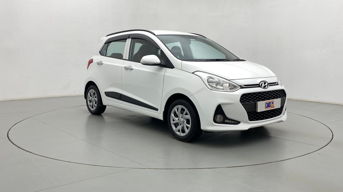 2019 Hyundai Grand i10 SPORTZ 1.2 KAPPA VTVT, Petrol, Manual, 17,516 km, Right Front Diagonal (45- Degree) View