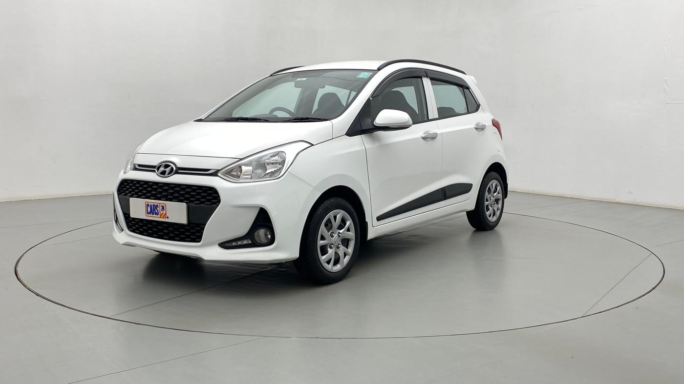 2019 Hyundai Grand i10 SPORTZ 1.2 KAPPA VTVT, Petrol, Manual, 17,516 km, Left Front Diagonal (45- Degree) View