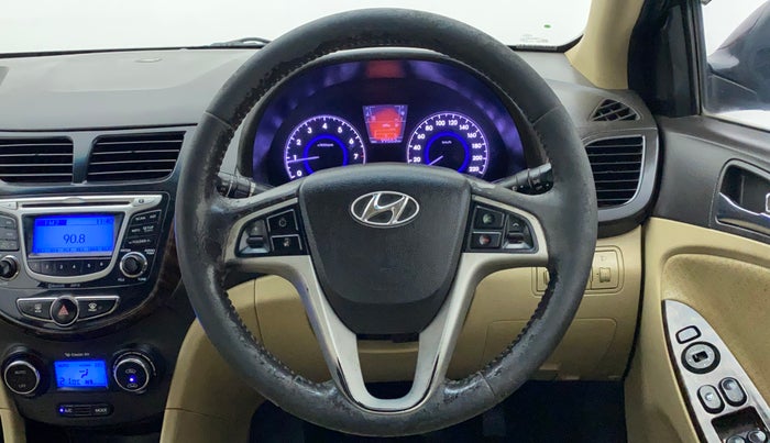 2013 Hyundai Verna FLUIDIC 1.6 VTVT SX OPT, Petrol, Manual, 99,583 km, Steering Wheel Close Up