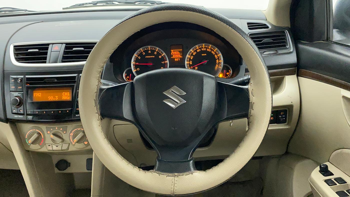 2015 Maruti Swift Dzire VXI, Petrol, Manual, 1,03,908 km, Steering Wheel Close Up