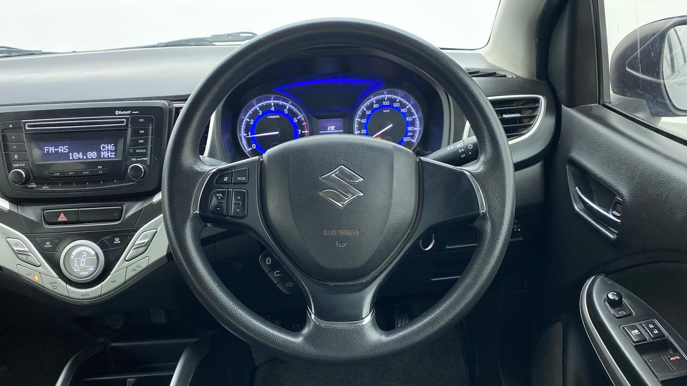 2017 Maruti Baleno DELTA 1.2 K12, Petrol, Manual, 62,954 km, Steering Wheel