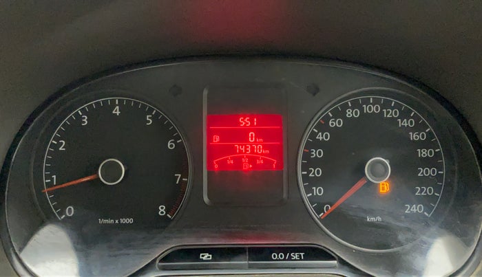 2010 Volkswagen Vento COMFORTLINE 1.6, Petrol, Manual, 74,715 km, Odometer Image