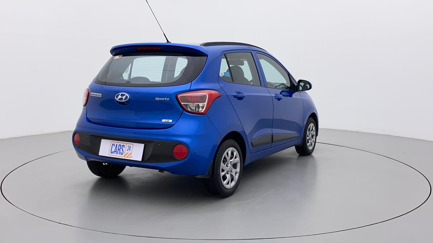 2019 Hyundai Grand i10 SPORTZ 1.2 KAPPA VTVT, Petrol, Manual, 14,334 km, Right Back Diagonal