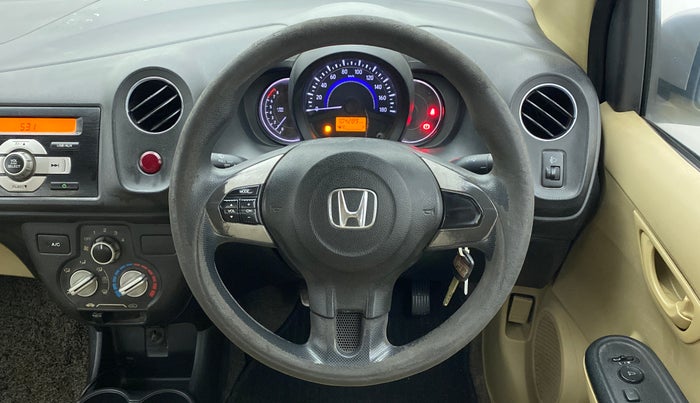 2015 Honda Amaze 1.2L I-VTEC S, Petrol, Manual, 1,04,470 km, Steering Wheel Close Up