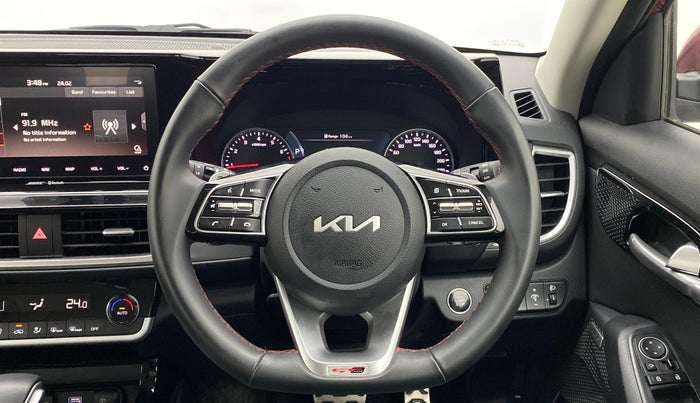 2022 KIA SELTOS GTX PLUS 1.4G DCT DUAL TONE, Petrol, Automatic, 1,200 km, Steering Wheel Close Up