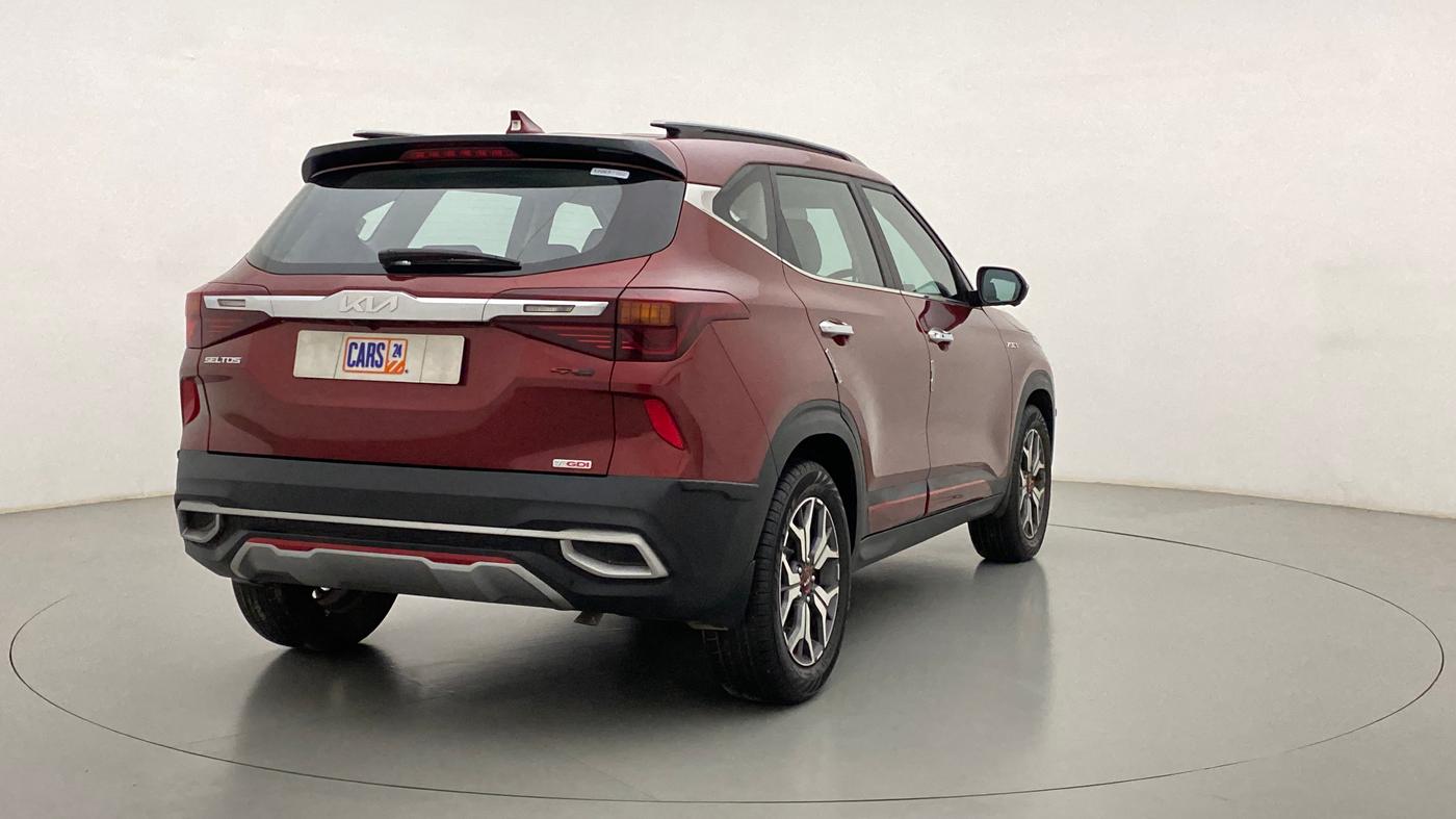 2022 KIA SELTOS GTX PLUS 1.4G DCT DUAL TONE, Petrol, Automatic, 1,200 km, Right Back Diagonal