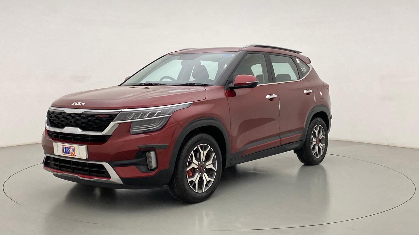 2022 KIA SELTOS GTX PLUS 1.4G DCT DUAL TONE, Petrol, Automatic, 1,200 km, Left Front Diagonal