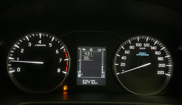 2023 Maruti BREZZA VXI SMART HYBRID, Petrol, Manual, 50,451 km, Odometer Image