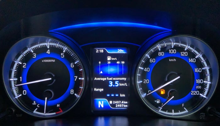 2019 Toyota Glanza V CVT, Petrol, Automatic, 2,722 km, Odometer View