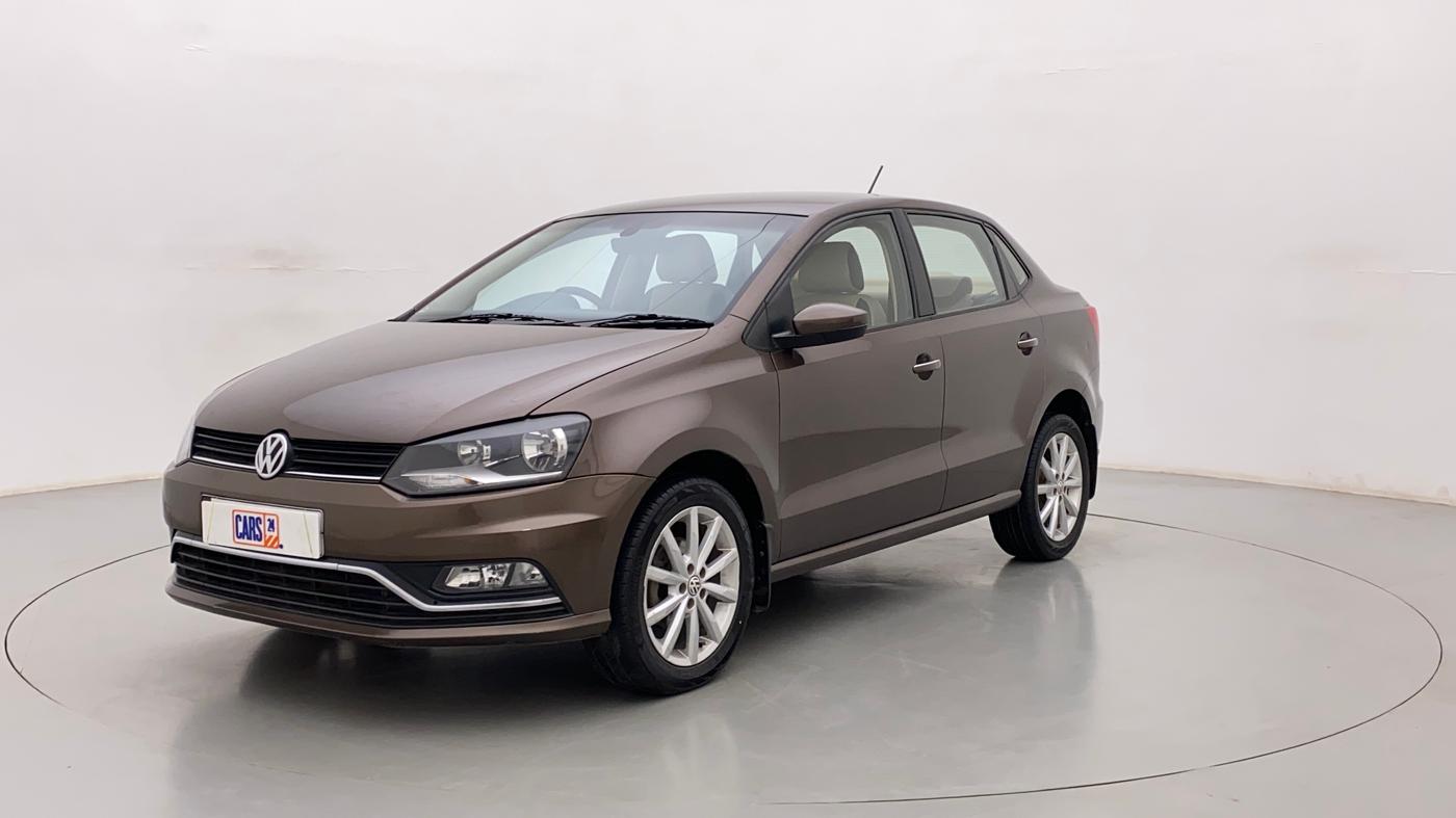 2018 Volkswagen Ameo HIGHLINE PLUS 1.5L AT 16 ALLOY, Diesel, Automatic, 1,03,735 km, Left Front Diagonal