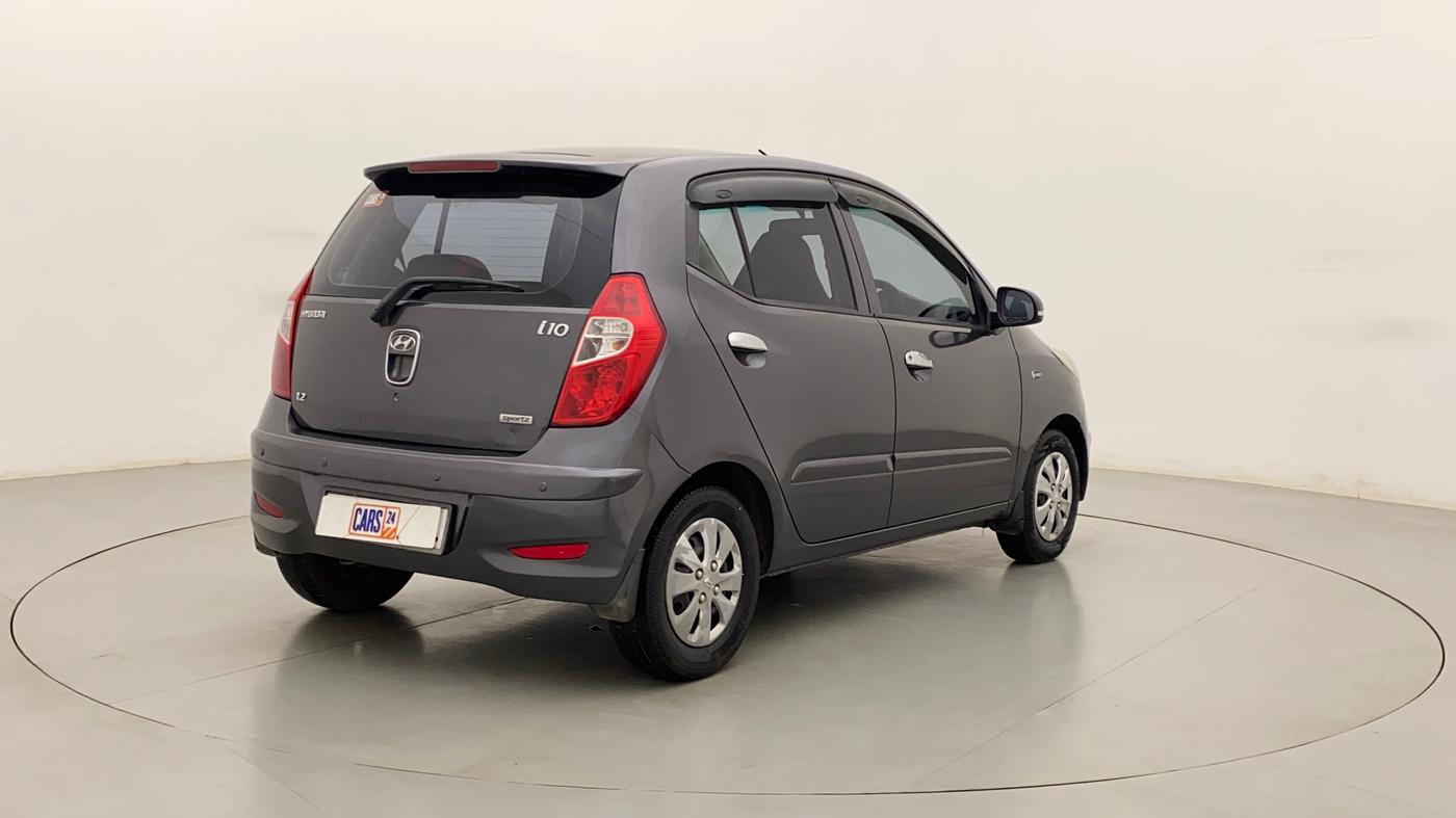 2012 Hyundai i10 SPORTZ 1.2, Petrol, Manual, 74,961 km, Right Back Diagonal