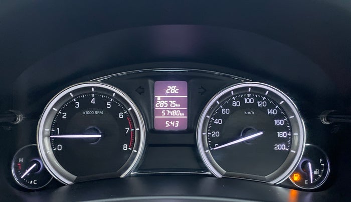 2015 Maruti Ciaz ZXI, Petrol, Manual, 57,465 km, Odometer Image