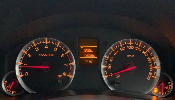 2016 Maruti Swift VXI, Petrol, Manual, 75,213 km, Odometer Image