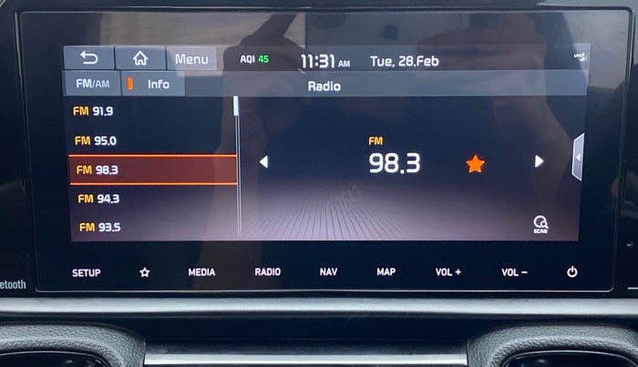 2020 KIA SONET GTX + 1.0 IMT, Petrol, Manual, 46,158 km, Infotainment System