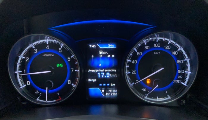 2017 Maruti Baleno ALPHA 1.2 K12, Petrol, Manual, 36,370 km, Odometer View