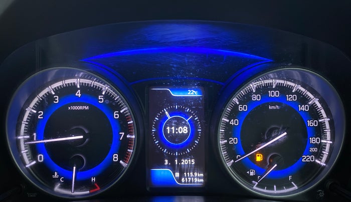 2016 Maruti Baleno ALPHA PETROL 1.2, Petrol, Manual, 61,802 km, Odometer Image