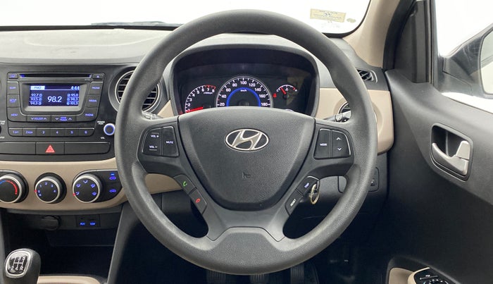 2015 Hyundai Grand i10 SPORTZ 1.2 KAPPA VTVT, Petrol, Manual, 6,595 km, Steering Wheel Close Up
