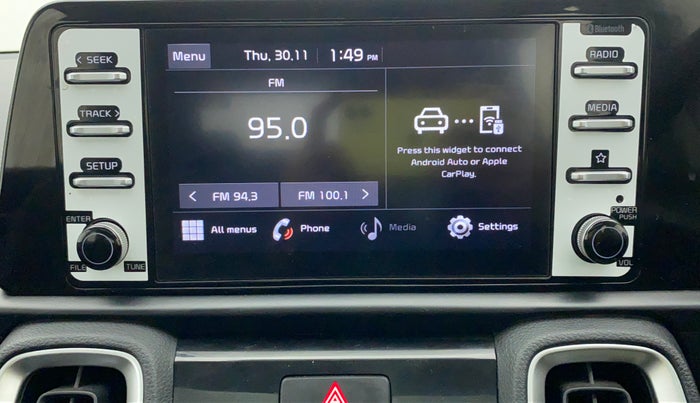2022 KIA SONET HTK PLUS 1.0 IMT, Petrol, Manual, 16,989 km, Infotainment System