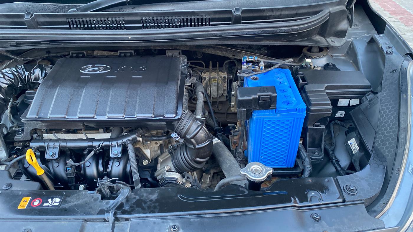2021 Hyundai AURA SX 1.2 (O), Petrol, Manual, 85,380 km, Engine View - Left