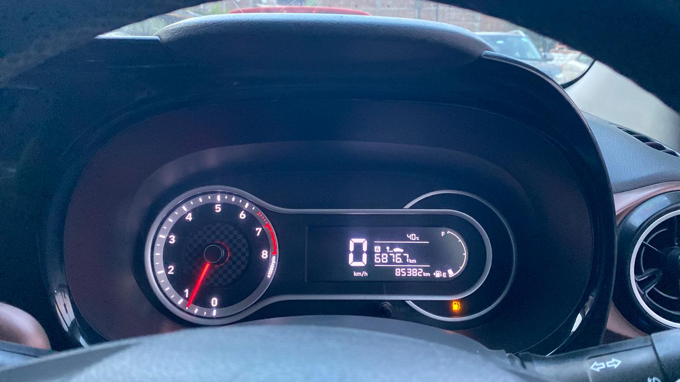 2021 Hyundai AURA SX 1.2 (O), Petrol, Manual, 85,380 km, Odometer Image