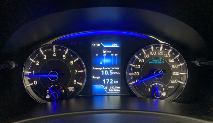 2021 Maruti Ciaz ALPHA 1.5 SHVS PETROL, Petrol, Manual, 74,446 km, Odometer Image