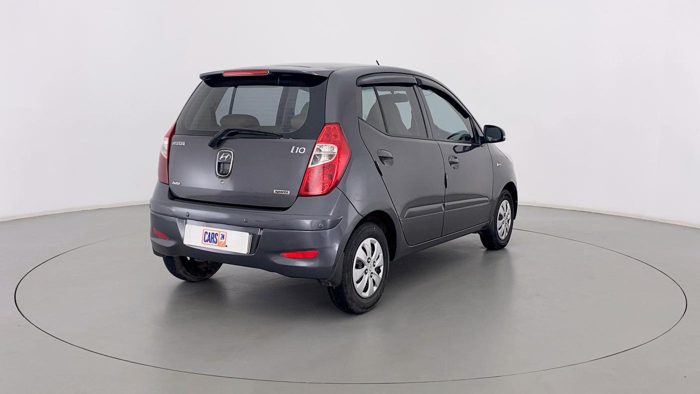2012 Hyundai i10 SPORTZ 1.2 AT KAPPA2, Petrol, Automatic, 75,476 km, Right Back Diagonal