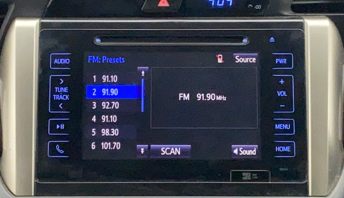 2018 Toyota Innova Crysta 2.7 VX 7 STR, Petrol, Manual, 1,34,798 km, Infotainment System