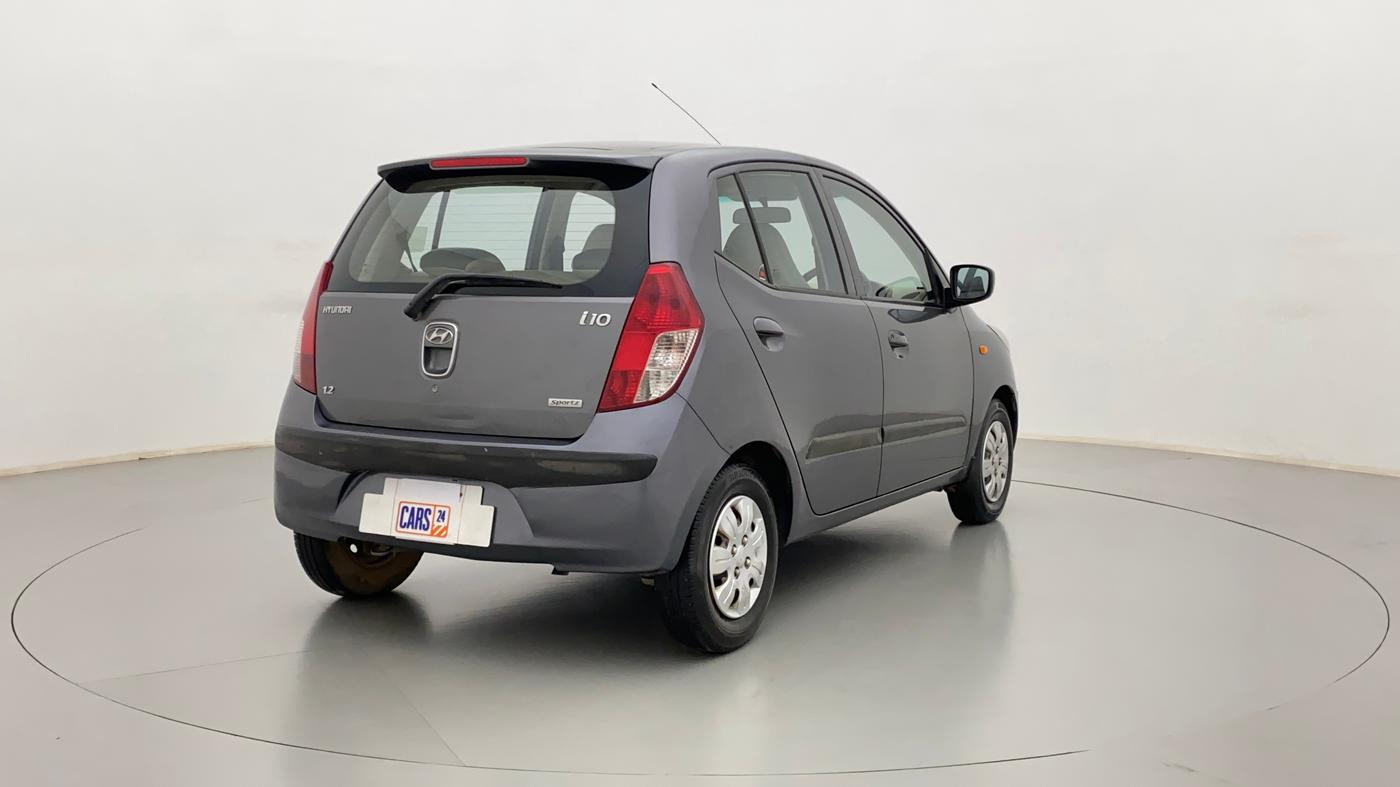 2010 Hyundai i10 SPORTZ 1.2, Petrol, Manual, 63,128 km, Right Back Diagonal