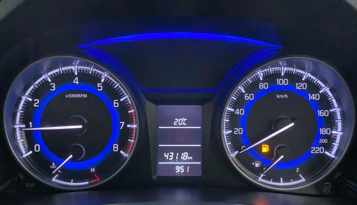 2017 Maruti Baleno DELTA PETROL 1.2, Petrol, Manual, 43,118 km, Odometer Image