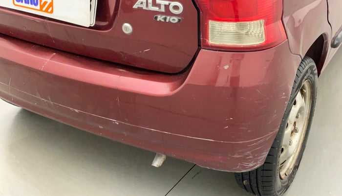 2010 Maruti Alto K10 LXI P, Petrol, Manual, 29,299 km, Rear bumper - Minor scratches