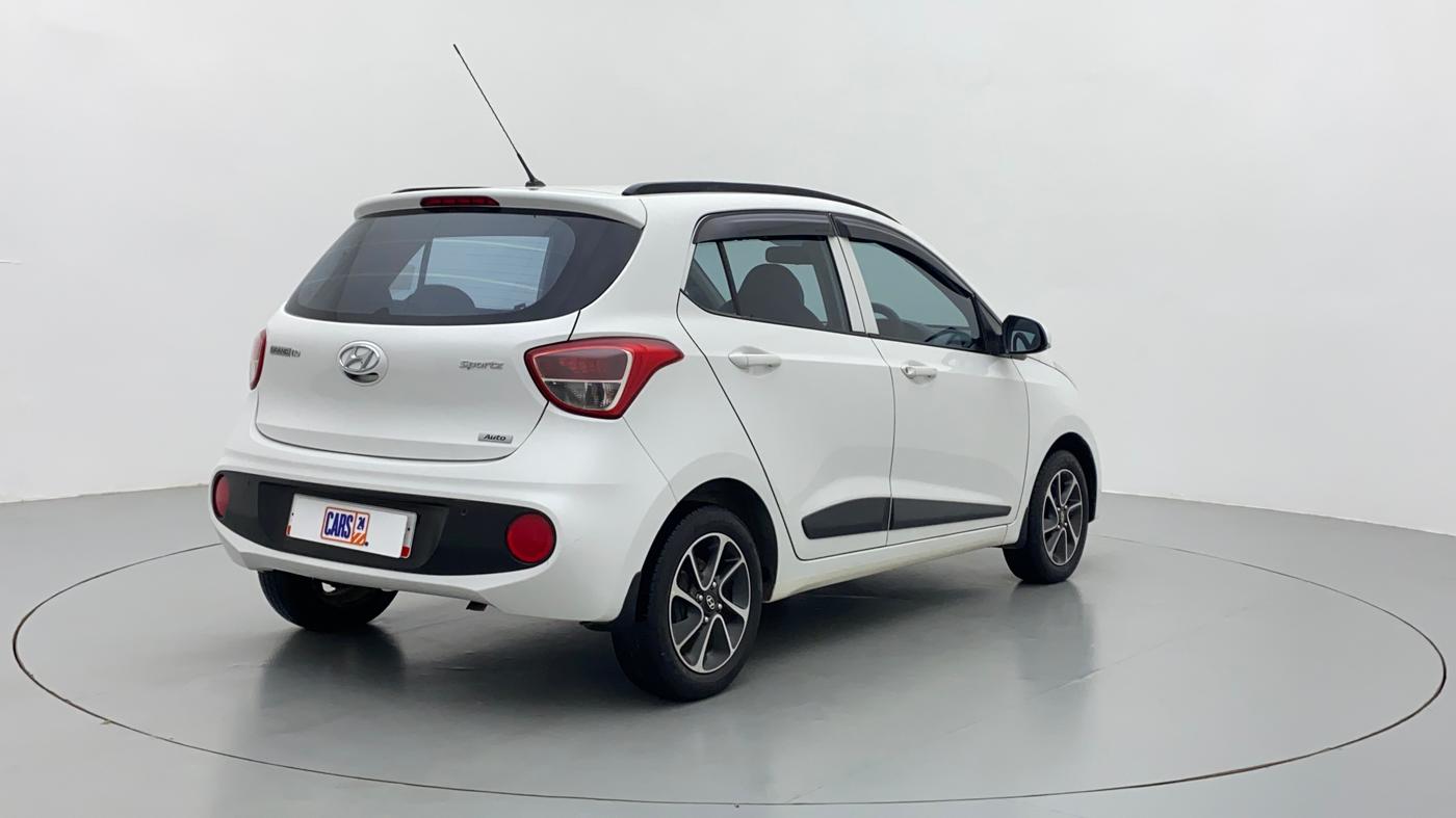 2017 Hyundai Grand i10 SPORTZ (O) 1.2 AT VTVT, Petrol, Automatic, 79,360 km, Right Back Diagonal