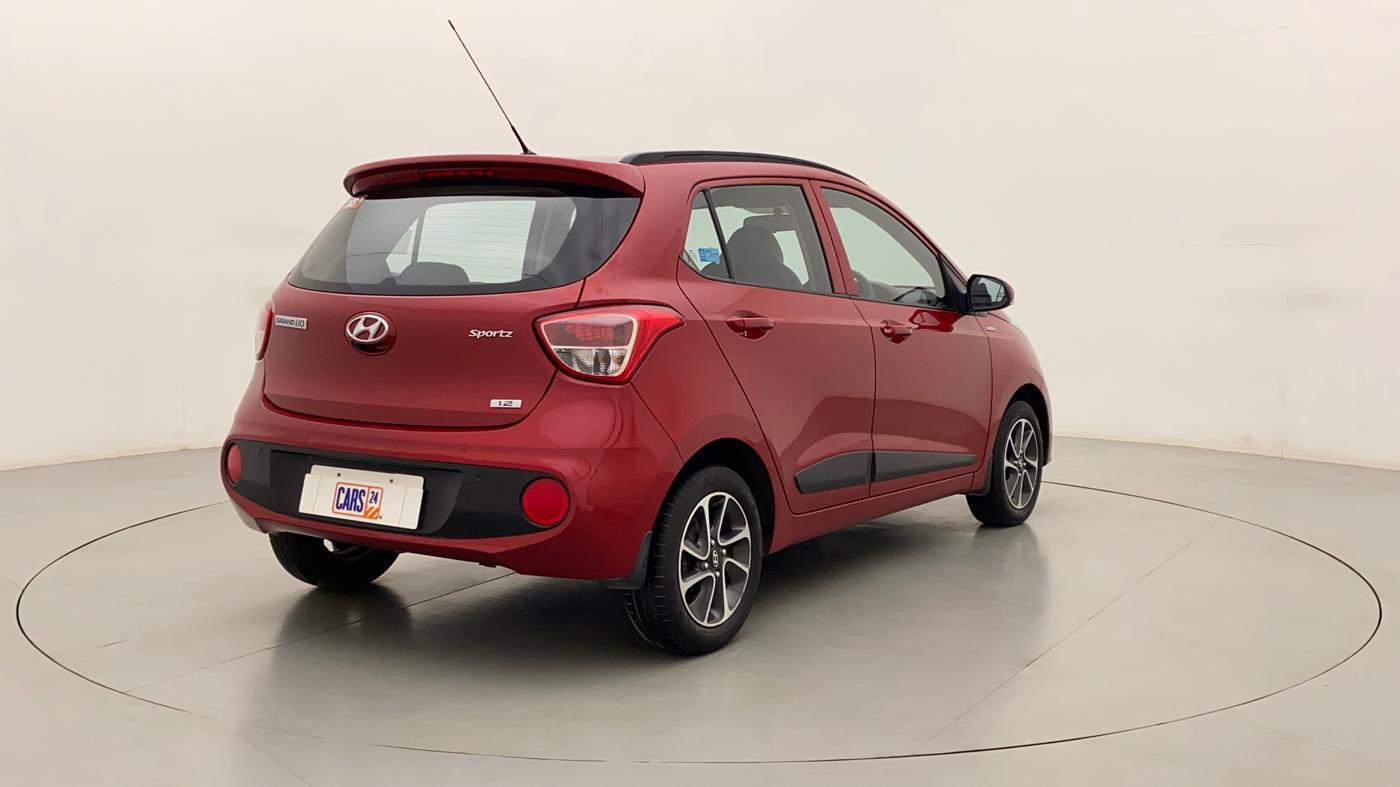 2019 Hyundai Grand i10 SPORTZ AT 1.2 KAPPA VTVT, Petrol, Automatic, 31,938 km, Right Back Diagonal