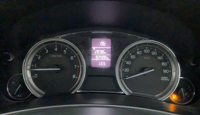 2016 Maruti Ciaz ZXI PLUS, CNG, Manual, 93,550 km, Odometer Image