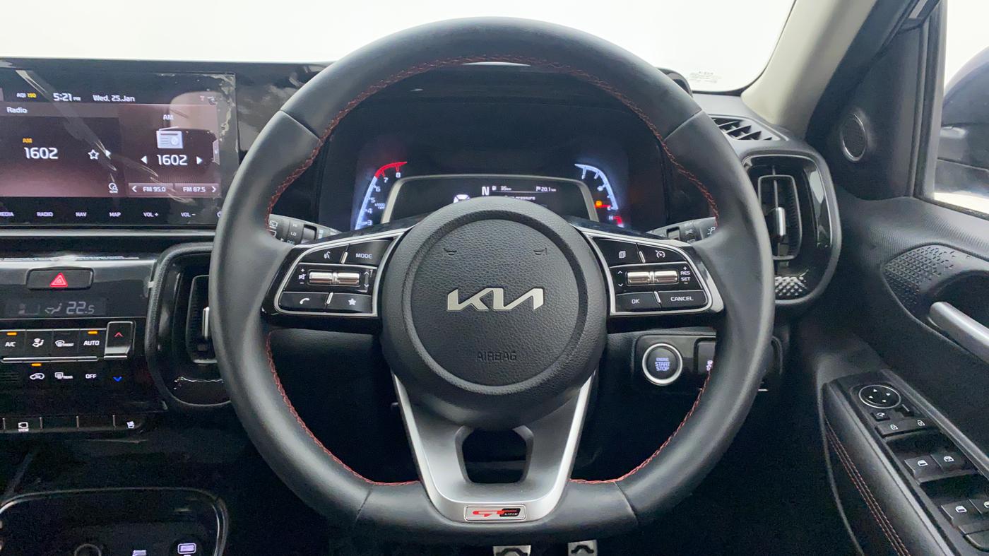 2021 KIA SONET GTX + 1.0 IMT, Petrol, Manual, 7,036 km, Steering Wheel Close Up