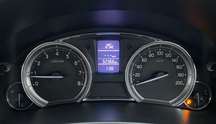 2018 Maruti Ciaz ZETA 1.4 VVT, Petrol, Manual, 52,367 km, Odometer Image