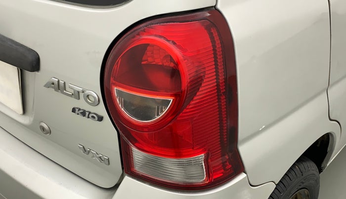 2014 Maruti Alto K10 VXI, Petrol, Manual, 47,899 km, Right tail light - Minor scratches