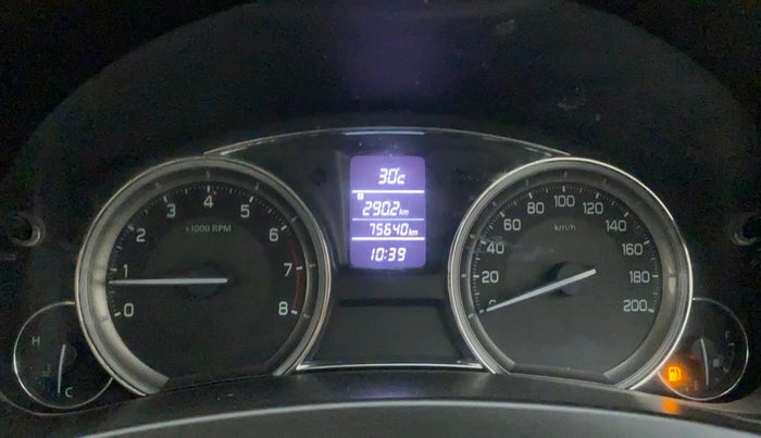 2017 Maruti Ciaz DELTA 1.4 MT PETROL, Petrol, Manual, 75,639 km, Odometer Image