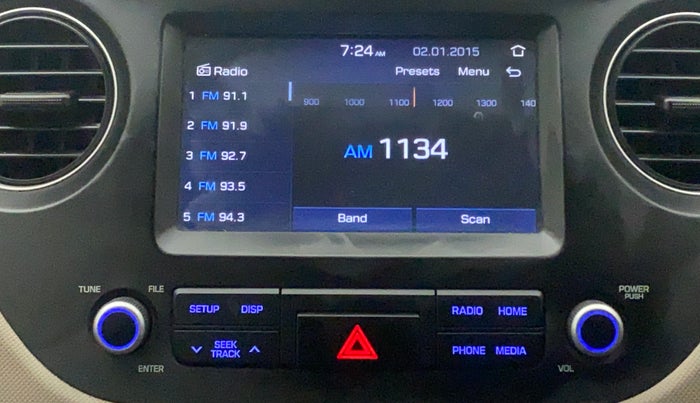 2018 Hyundai Grand i10 SPORTZ 1.2 KAPPA VTVT, Petrol, Manual, 32,393 km, Infotainment System